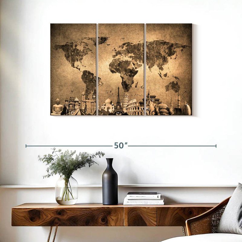 Mappemonde Alaz II, H 24 po x l 38 po