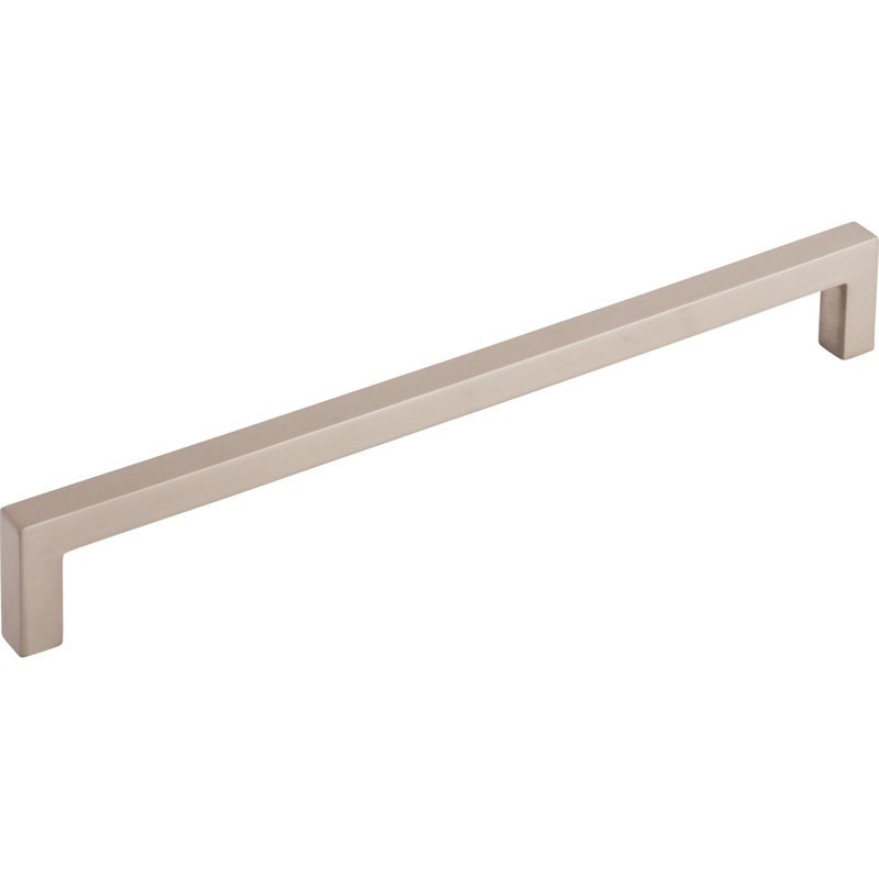 Square Bar pull, Brushed Satin Nickel, 8 13/16" Center to Center