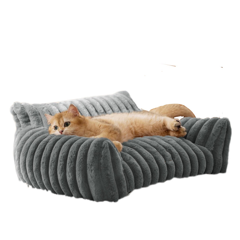 Nid de coussin pour chien Furry, Gris
