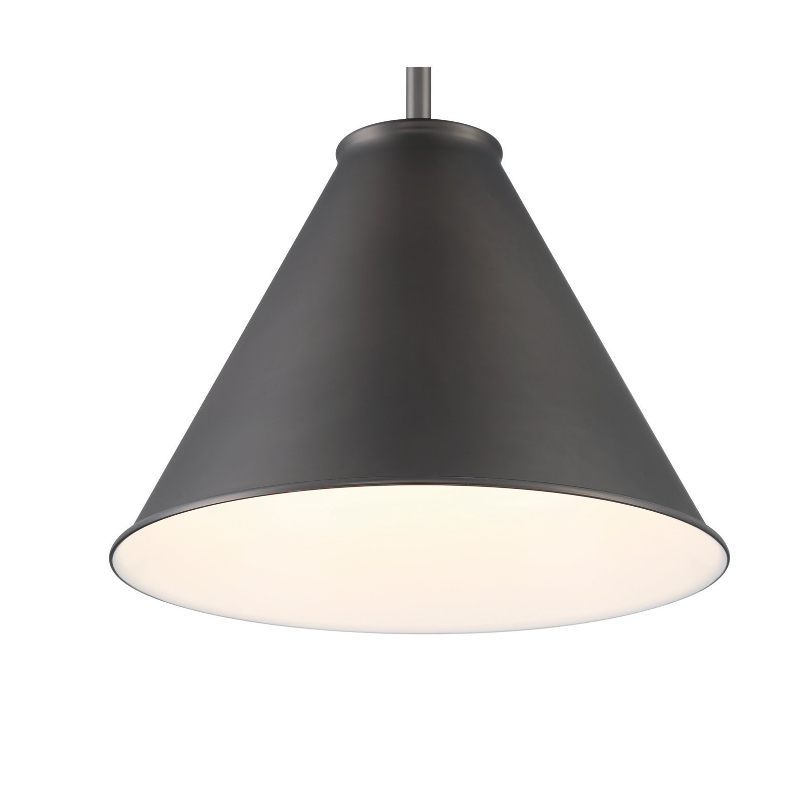 Dimson Single Light Metal Semi Flush Mount, Dark Graphite Bronze