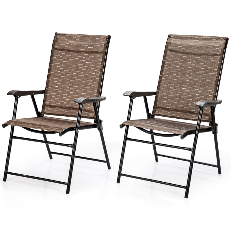 Chaise pliante en tissu Costway