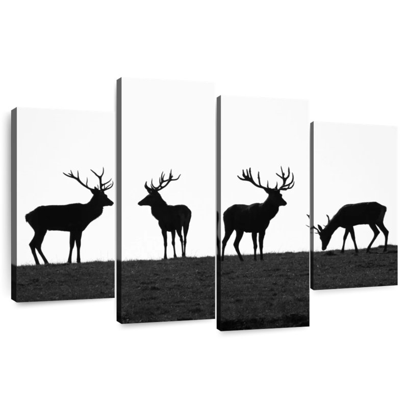 Brampt Elk Deer Silhouettes, 42" H x 68" W