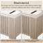 Structure de lit plateforme en bois massif avec tête de lit grand format, sans sommier tapissier, beige-1827507197-1827507195