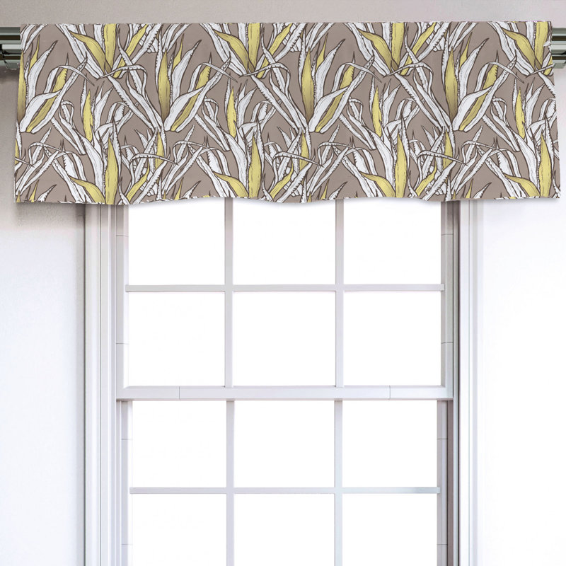 Sateen Floral Ruffled Window Valance