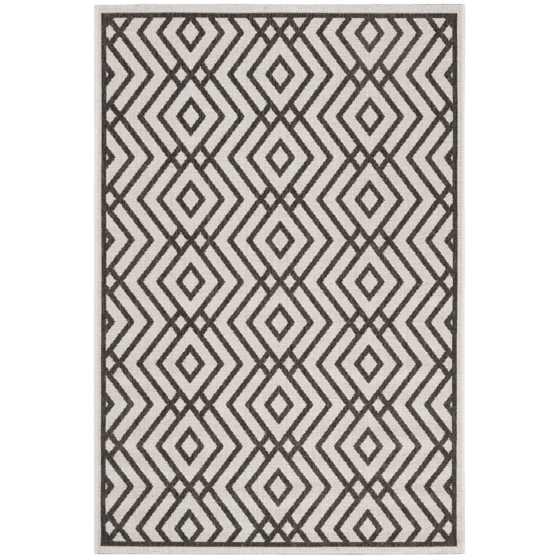 Tapis d'intérieur / extérieur géométrique Gowanus 100 Performance, Rectangle 4 pi x 6 pi