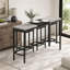 Table de salle à manger de cuisine moderne, table de pub, ensemble de table de salle à manger longue avec 3 tabourets, conception de tabouret suspendu pratique-1523502289-1523502295