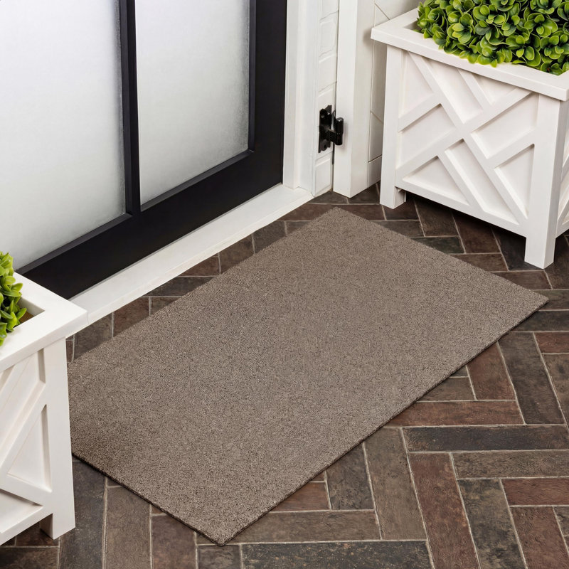Tapis d'intérieur / extérieur Kalonni, L 24 po x L 36 po, Taupe