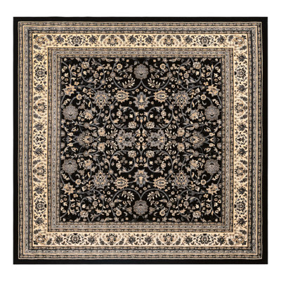 Hanan Floral Black Area Rug