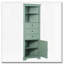 Armoire de rangement d'angle avec 3 tiroirs et tablettes réglables