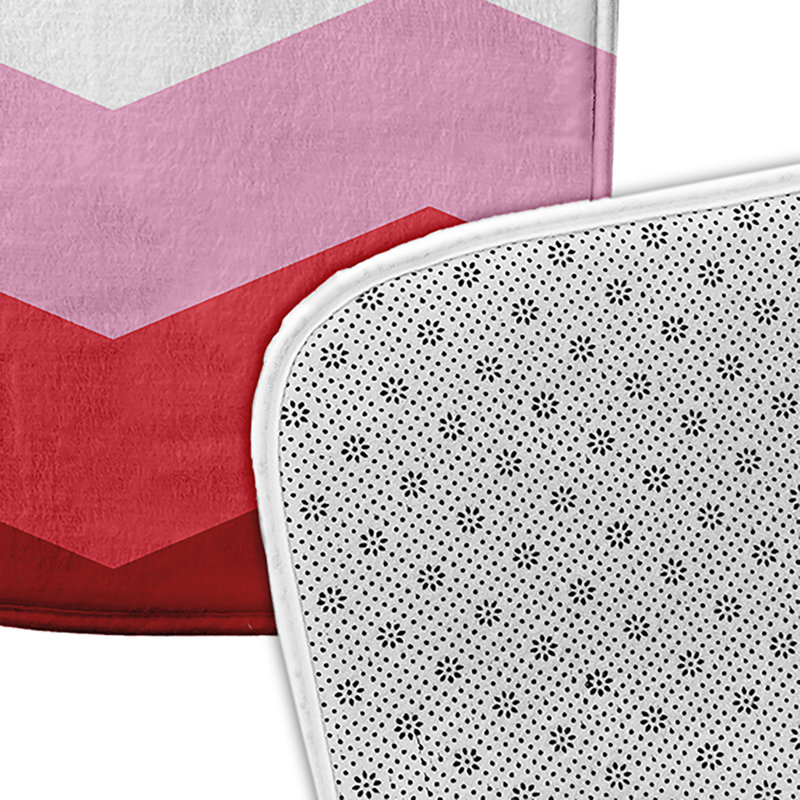 Samoni Memory Foam Non-Slip Bath Mat, Hot Pink