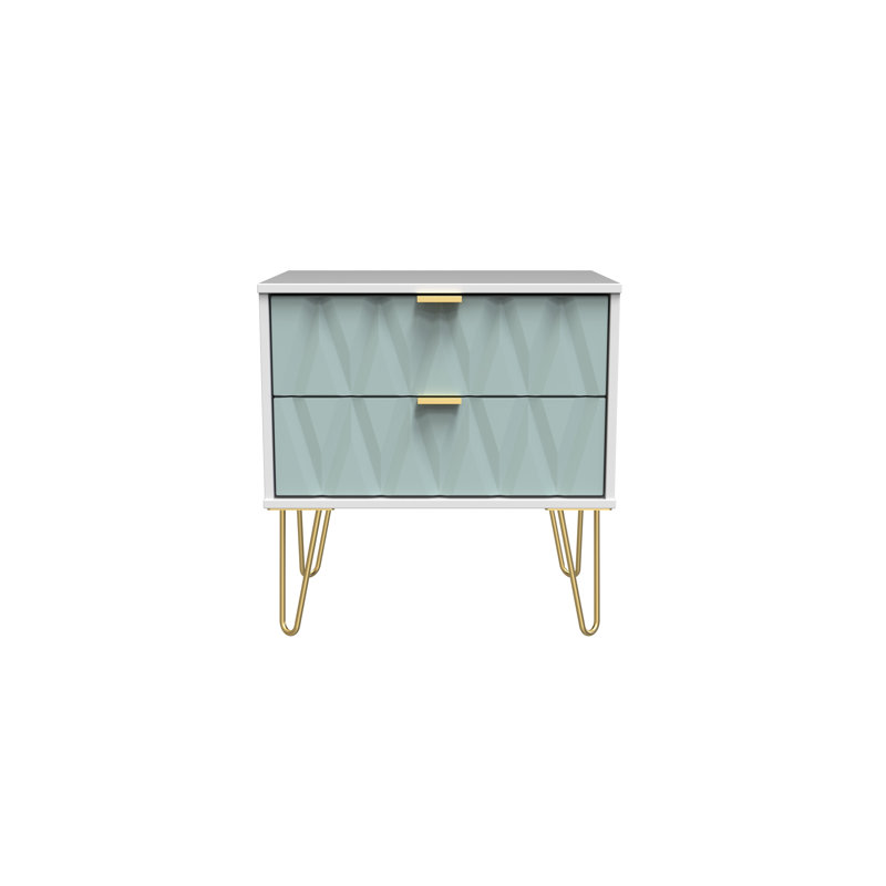 Baturhan 2 Drawer Midi Chest (Ready Assembled), Duck/White