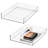 iDesign Makeup Drawer Organizer Trays for Vanity - Set of 2 - Clear