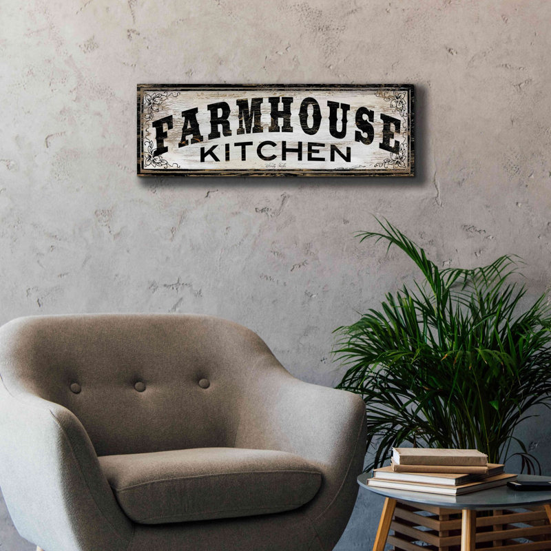 «Farmhouse Kitchen» par Cindy Jacobs, art mural sur toile, H 12 po x l 36 po x P 1,5 po