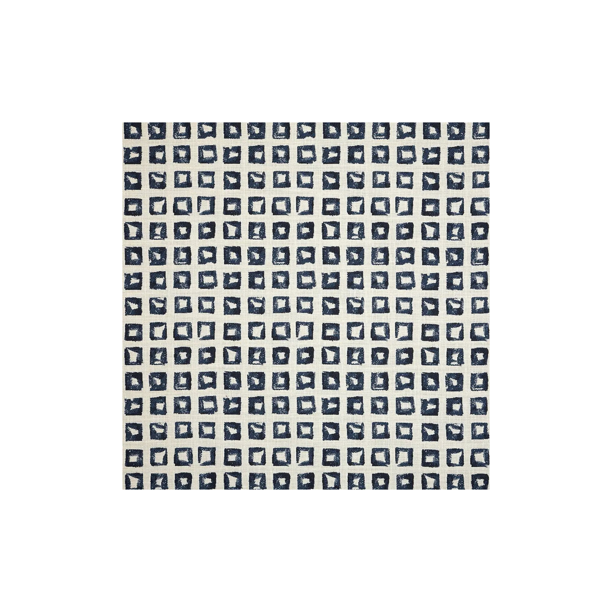 Indoor/Outdoor Sunbrella Geometric Poof, Blue