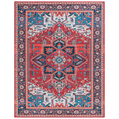 Sonia Oriental Area Rug in Red/Blue