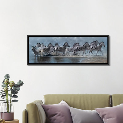 Vol des zèbres - reproduction sur toile tendue