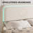 LED Teddy Fleece Platform Bed Frame with Round Corner Upholstered Headboard-678100486-678100487