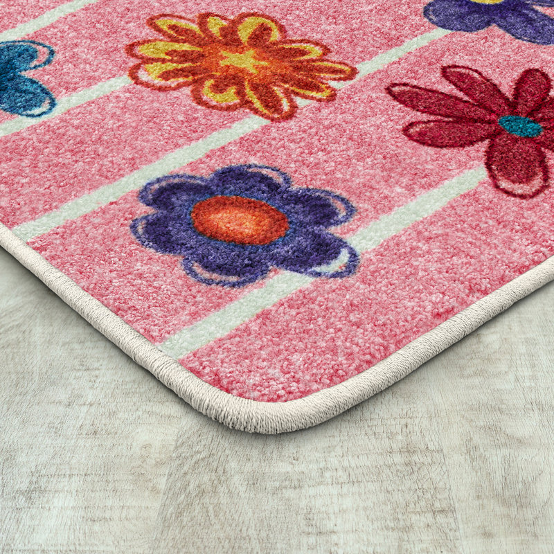 Big Blooms by Joy Carpets Area Rug, Rectangle 5'4" x 7'8"
