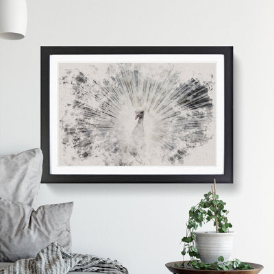 White Peacock - Picture Frame Graphic Art