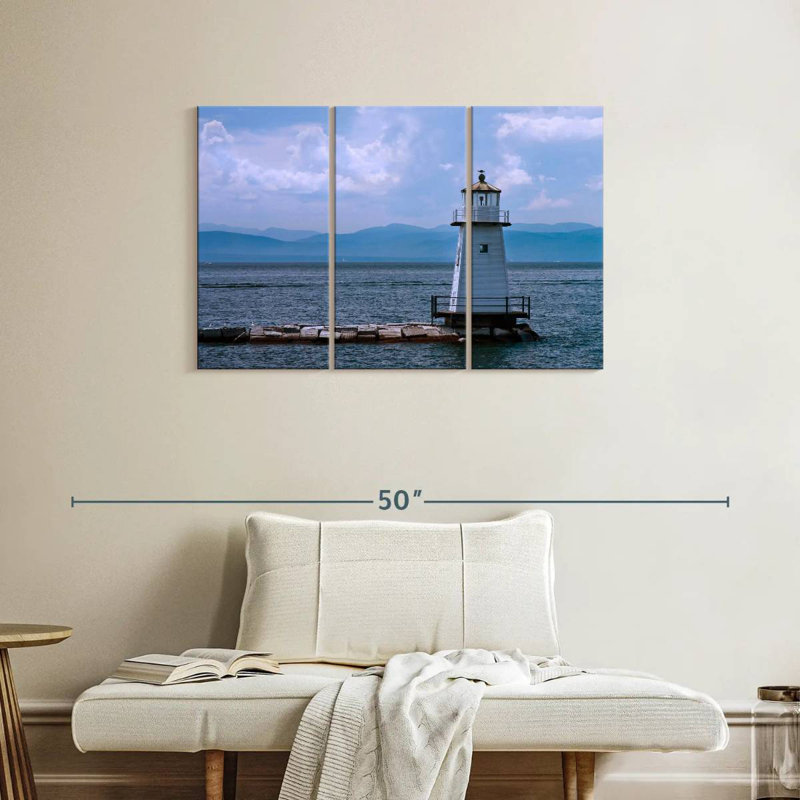 Lake Champlain Lighthouse, 24" H x 38" W