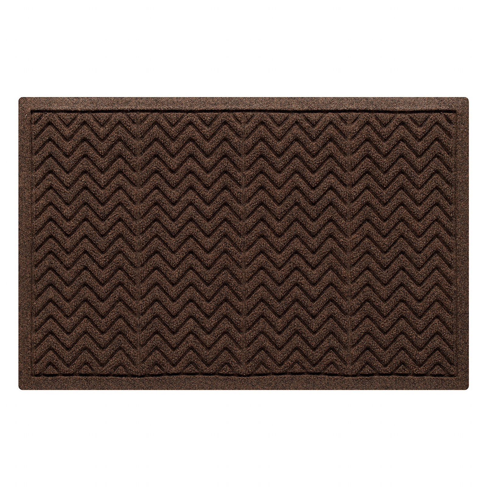 WaterHog Chevron Non-Slip Doormat, 24" W x 36" L, Dark Brown