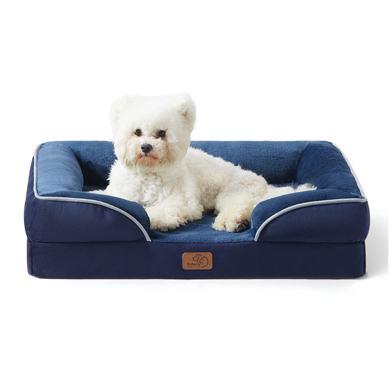 Lit orthopédique pour chien, canapé-lit lavable imperméable avec housse amovible, base antidérapante pour chiens de grande et moyenne taille
