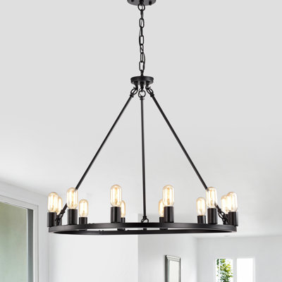 Atiye 12 - Light Wagon Wheel Chandelier