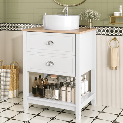 Single Bathroom Vanity with Ceramic Basin