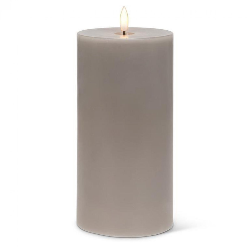 Bougie à DEL sans flamme, 8 po x 4 po sans flamme, Gris