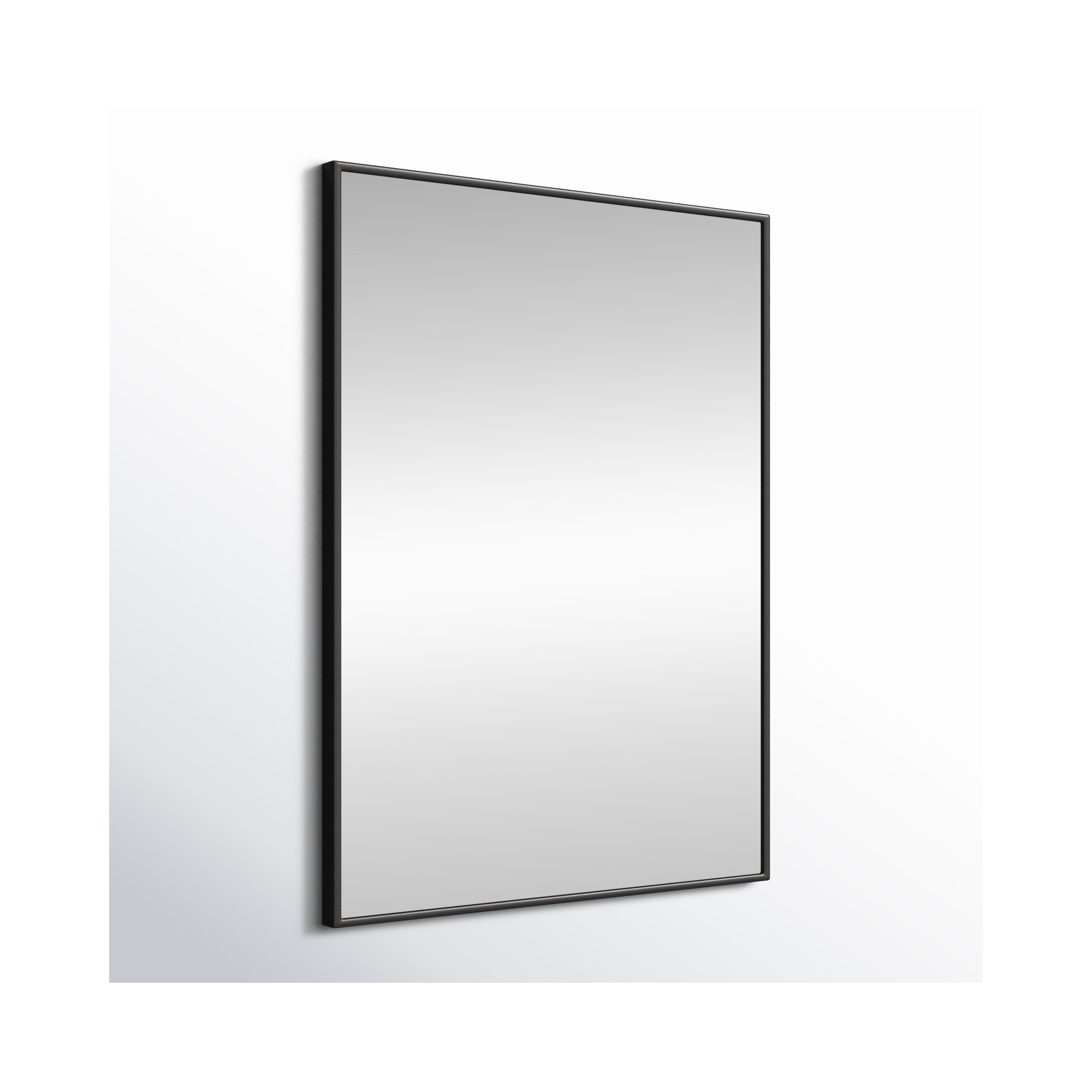 Sabine Metal Rectangle Wall Mirror, Black, 32" x 24"