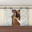 Porte de grange coulissante à panneaux en bois X Series avec trousse de quincaillerie d'installation (DIY) 2 6-80406285-80406286