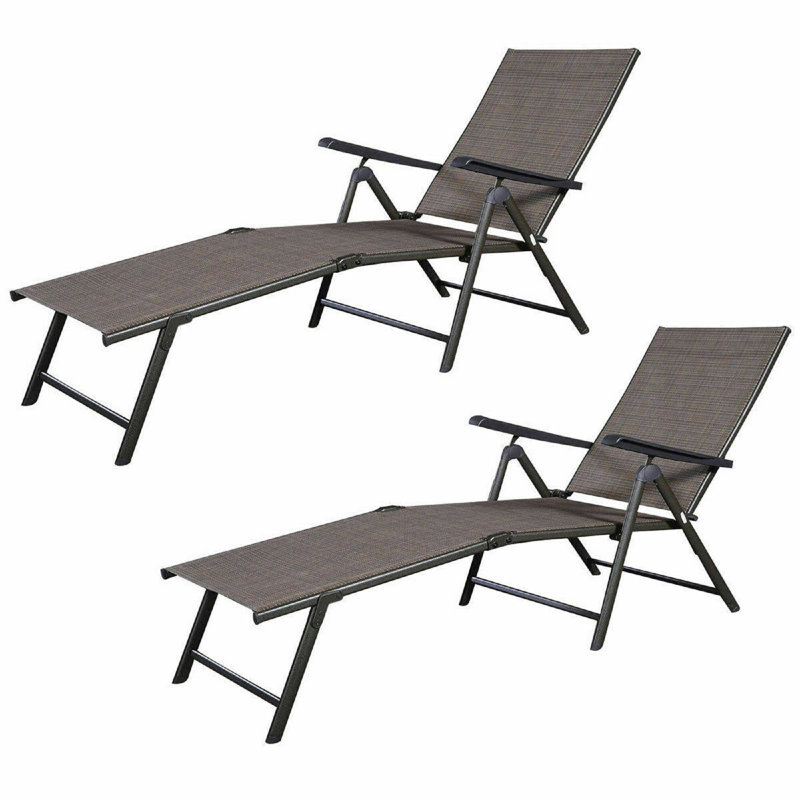 Hudsonville Outdoor Metal Chaise Lounge