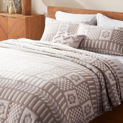 Ensemble de courtepointe en jacquard Tencel Lyocell
