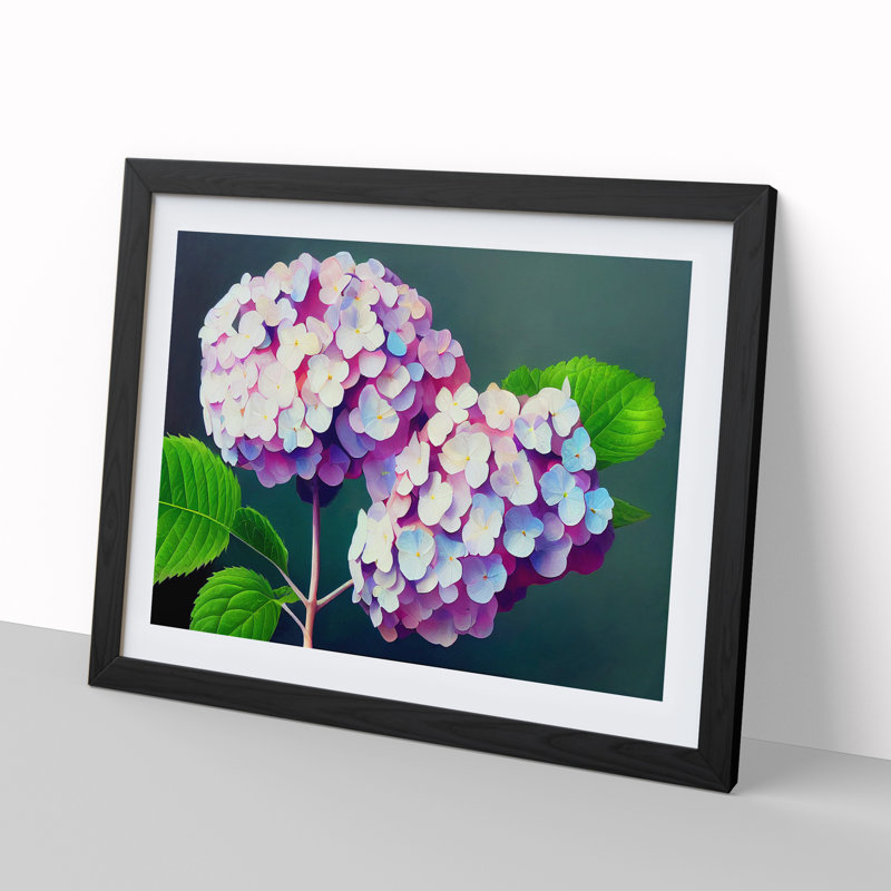 Glowing Hydrangea Flowers - Framed Print