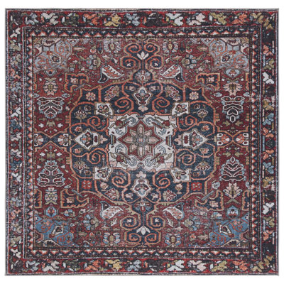 Ziebarth 176 M/W S/R Area Rug In Red / Navy