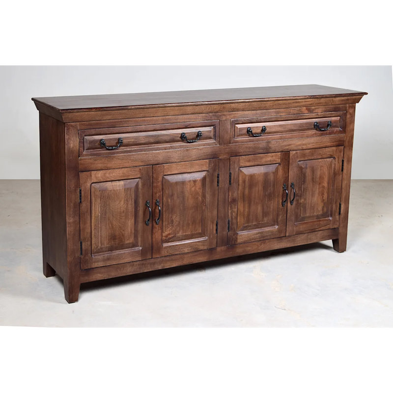 Buffet en bois massif 69 po Jamya, Noyer