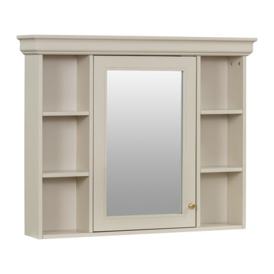 Wall Mounted Bathroom Storage Cabinet with Mirror Door - 35'' x 28''