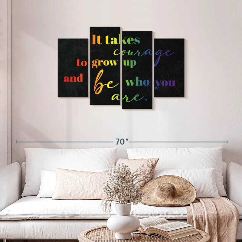 Tergel Courage To Be You Pride, H 27 po x l 43 po