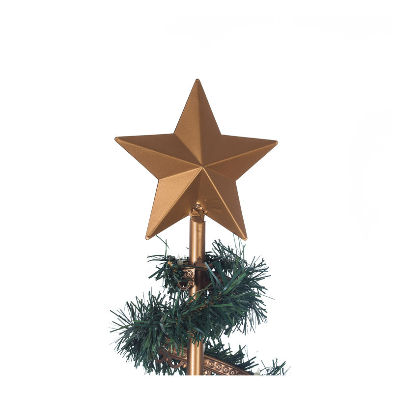 Présentoir d'arbre avec guirlande et étoile