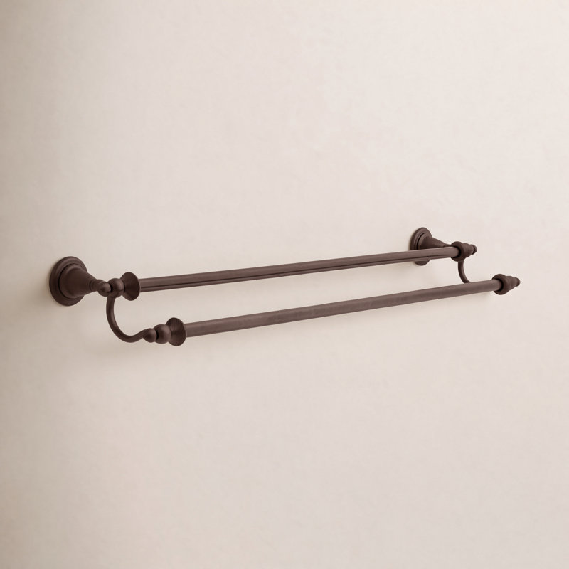 Victorian 24" Wall Mounted Towel Bar, Venetian Bronze
