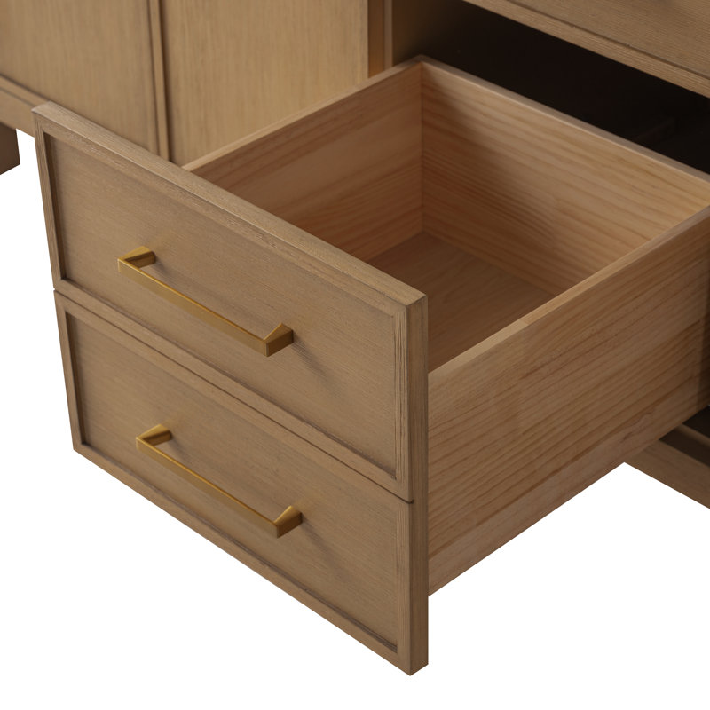 Meuble-lavabo double 72 po Reajean, Caramel