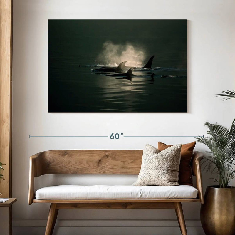 Brampt Orca Whale Pod, 32" H x 48" W