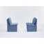 Chaise rembourrée en lin sans accoudoirs-575569053