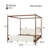 Easton Modern Boucle Upholstered 4-Post Canopy Bed Frame with Solid Wood Legs, Padded Headboard and Footboard