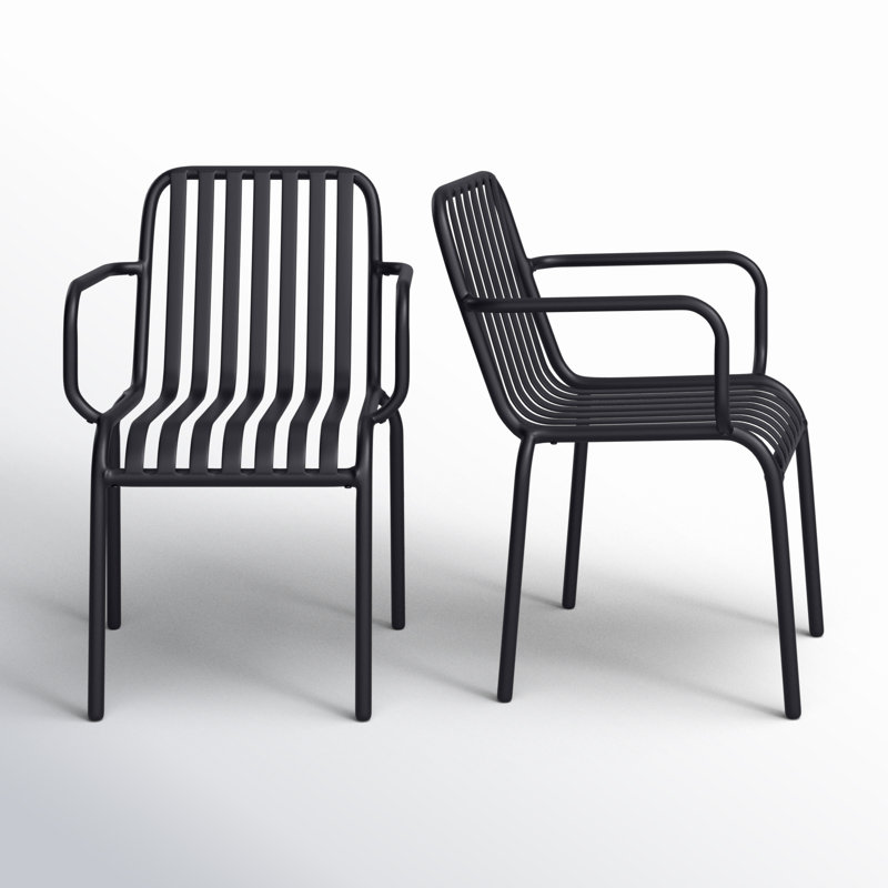 Chaise de patio Abra, Noir
