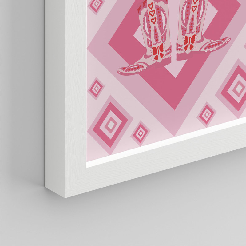 "Pink Hat Floral Parfum", impression sur papier 4 pièces, Blanc, H 10 po x l 8 po