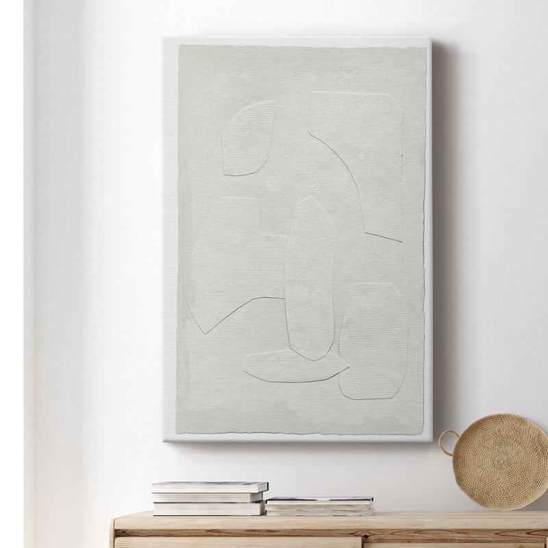 «Paperwork III» - Toile tendue minimaliste, H 48 po x l 32 po x P 1,5 po