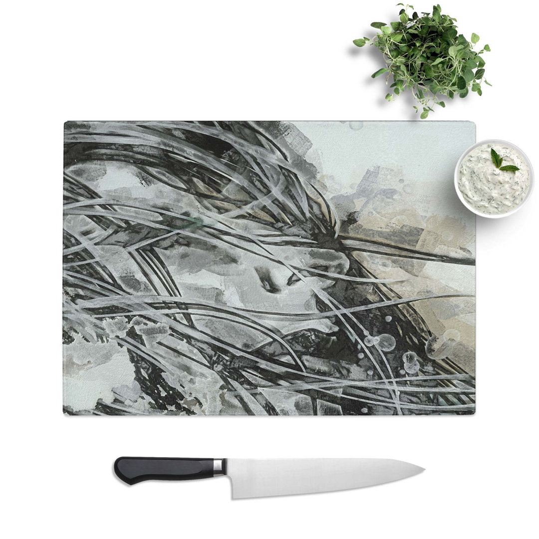 Glass Graffiti Art in Abstract Chopping Board