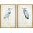 Blue Heron Bird Portrait Coastal Beach Decor - Framed Canvas Master Bedroom Wall Art Set 2 Print-457049650-457049677