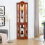 Armoire de coin avec finition en noyer